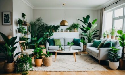 Inspiration til grønne planter til stuen